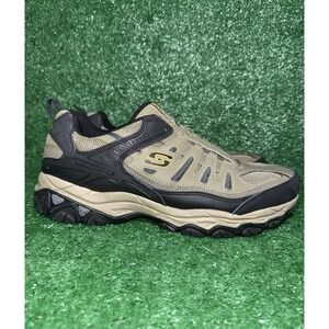 Skechers Mens After Burn Brown Casual Shoes Slip On Sneakers Size 12 WW 51866EWW